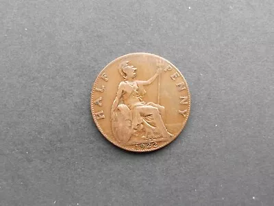 GB COINS 1922 GEORGE V HALF-PENNY (1  / 25mm Dia)Always Combine Postage On Items • £1.69