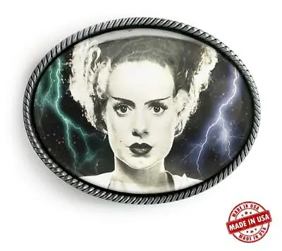 Bride Of Frankenstein Belt Buckle Monster Movie Artisan Handmade • $36.99