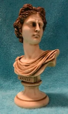 APOLLO Bust Figurine Made In Italy By Sculptor G Ruggeri 6 3/4  • $39.99