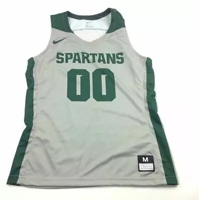 Nike Michigan State Spartans #00 Basketball Game Jersey Women's M Gray 932227 • $5.46