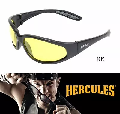 Hercules 24 UNBREAKABLE SUNGLASSES-TRANSITIONAL PHOTOCHROMIC LENS Yellow/Smoked • $24.94