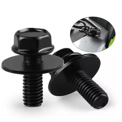 Car Body Bolts Screws Fastener Fender M6-1.0x 16mm Long- 10mm Hex- 17mm Washer • $11.98