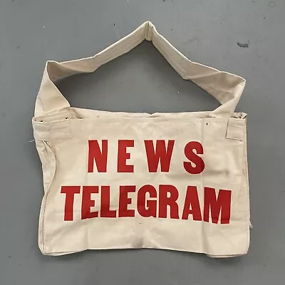 Vintage Deadstock News-Telegram Oregon Newspaper Paperboy Bag 1940s-1950s NWOT • $359.99