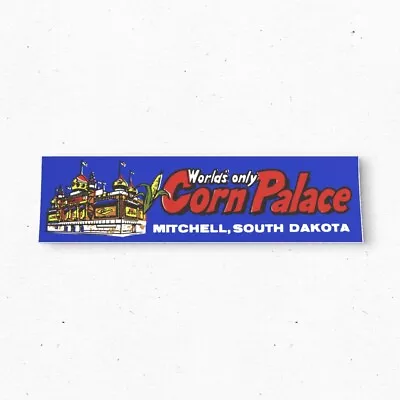 Corn Palace SOUTH DAKOTA Bumper Sticker - Tourism USA Vintage Style Vinyl 90s • $22.21