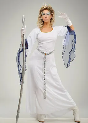 Adut Womens White Witch Narnia Style Fantasy Cosplay Dress DRESS ONLY • £39.99