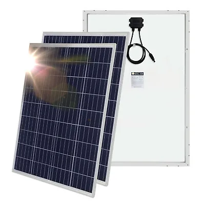 Mighty Max 2 Pack - 100 Watt 12 Volt Polycrystalline Off Grid Solar Panel  • $124.99