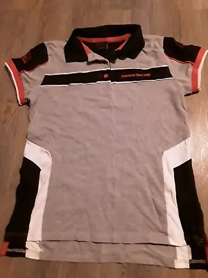 Honda Racing Polo T-Shirt Grey World Sport Size M Women /Unisex Vintage Rare  • £15