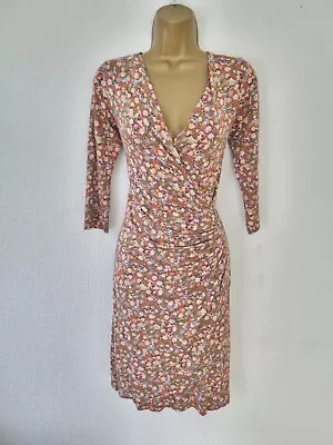 N & Willow Dress Size S/M UK 12 Floral Smart Occasion Casual Jersey Womens • £22.50