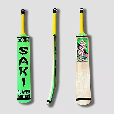  Cricket Bat Sri Lankan Coconut Wood Tape Tennis Ball BAT PAKISTAN Sialkot made. • £56.99