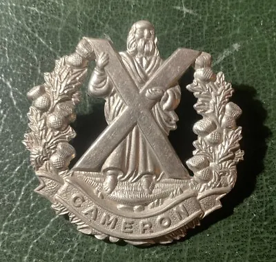 Cameron Highlanders Cap Badge Silver ? C505 • £12
