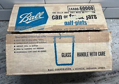 BALL Can Or Freez Jars Set Of 12 Genuine Mason Glass Half Pint 8 Oz. (orig. Box) • $19.99