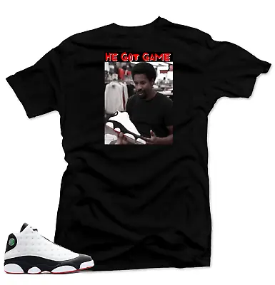 Shirt To Match Jordan 13 He Got Game Sneakers.Jesus Shuttlesworth Black Tee • $32.01