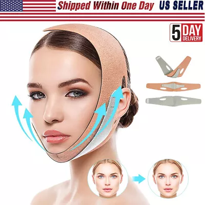 $5.50 • Buy V Face Lift Slim Strap Belt Double Chin Reducer Anti Wrinkle Aging Band Bandage