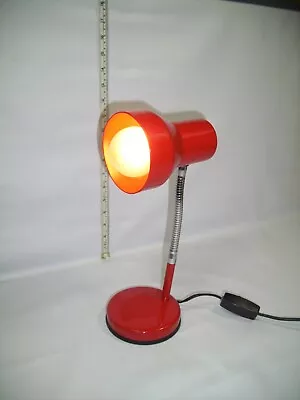 Vintage Red Standing Goose Neck Desk Lamp ‘70’s • $24.88