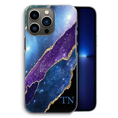 Personalised Phone Case For Motorola/OnePlus Purple Blue Star Marble Hard Cover • £6.49