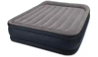 Intex Queen Deluxe Pillow Rest Raised Air Bed With Pump - 6181064 U NPS • £44.99
