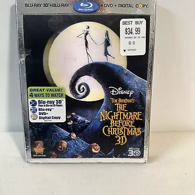 Nightmare Before Christmas DVD Blu-ray 3D Digital Copy With Lenticular Slipcover • $24.99