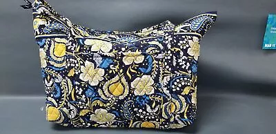 Vera Bradley Ellie Blue Yellow Floral Travel Oversize Weekender Tote Bag • $17.99