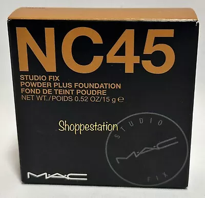 MAC Studio Fix Powder Plus Foundation Shade NC45 Full Size 15g /.52oz New In Box • $38