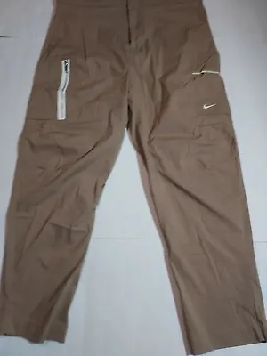 Size 34 Nike Sportswear Style Men’s Woven Unlined Cargo Pants Khaki DD7034-209 • $43.49