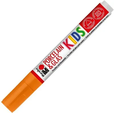 Marabu Porcelain & Glass Painter Kids Marker Pen Orange • £4.26