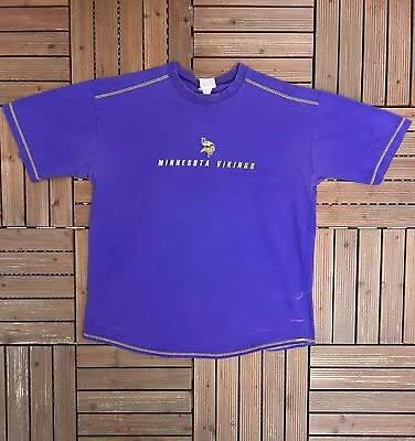 Minnesota Vikings Stitched Vintage Purple T-Shirt Tee Size XL • $25.76