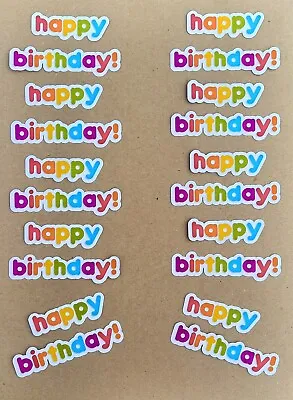 £1.99 • Buy 10 Colourful Happy Birthday Card Making Toppers Sentiment Banners  Scrapbooking 
