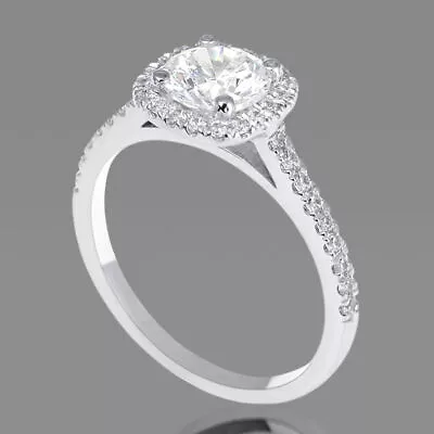 1.65 CT Affordable Round Cut Diamond Engagement Ring 18K White Gold F/I2-I3 • $1175.55
