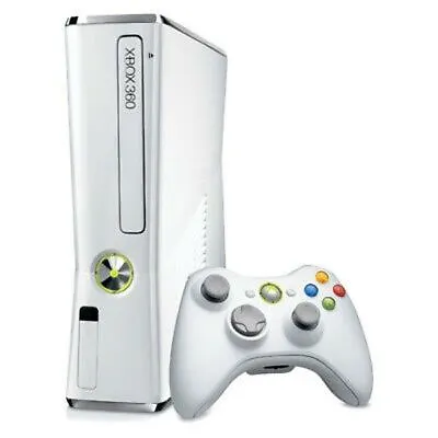 Xbox 360 S (4GB White) W/Controller Cords • $131.99