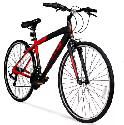 Hyper Bicycle 700c Men's Spin Fit Hybrid Bike Black And Red • $350