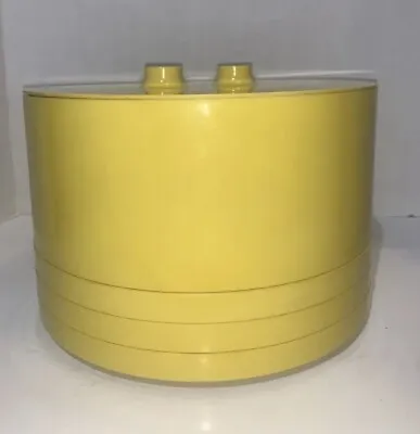 Vtg Heller Massimo Vignelli Large Yellow Serving Bowl With Lid Plus 3 Plates • $59