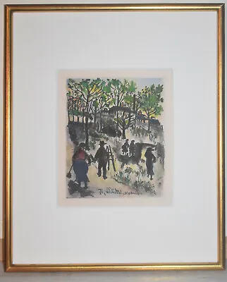 Listed French Artist Maurice Utrillo Original Lithograph Plate Signed • $150