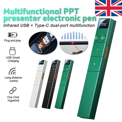 £16.49 • Buy Wireless USB PPT Presenter Powerpoint Clicker Presentation Remote Control Pen UK