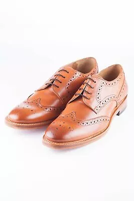 Rydale Men's Brogue Shoes With Leather Sole In Brown Sizes 7-12 Smart Footwear • £53.99