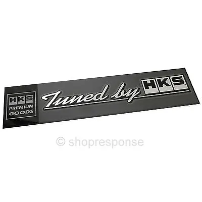 HKS 51003-AK118 Tuned By HKS Decal Sticker Brushed Silver Genuine Made In Japan • $34.99