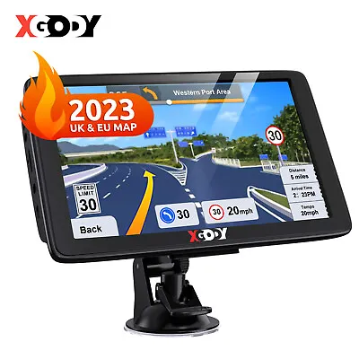XGODY 7'' HGV SAT NAV Truck GPS Navigation Touchscreen Portable UK EU Maps 8GB • £50.99