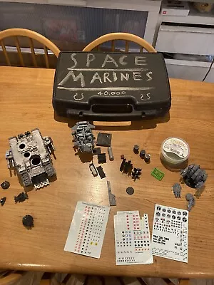 Warhammer 40k Space Marine Job Lot Tank And Other Bits With Hard Case • £13.50