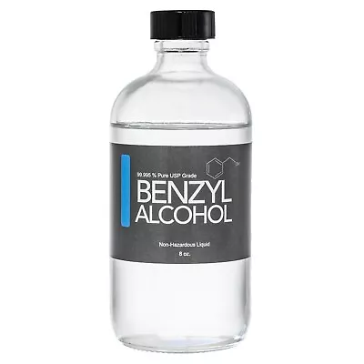 BENZYL ALCOHOL 8 Oz. USP Grade In Sterile Glass Bottle • $14.95