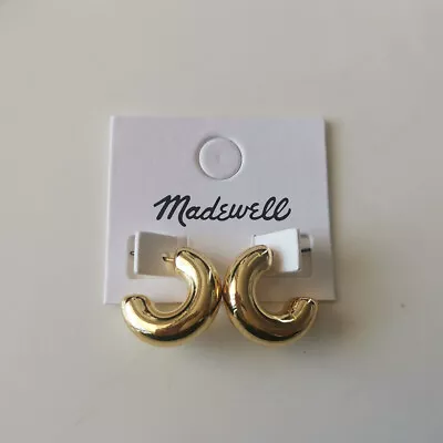 New MadeWell C Hoop Earrings Gift Fashion Women Party Show Holiday Jewelry • $9.99