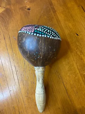 Handcarved Maraca Instrument With Turtle Mosaic • $10