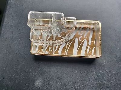  Clear Plastic Vanity Makeup Organizer | Compact Rectangular Set Of 2  • $5.99