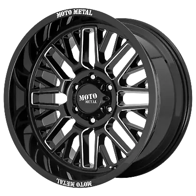 1 New 20X10 -18 6X135 Moto Metal MO802 Gloss Black Milled Wheel/Rim • $319.51