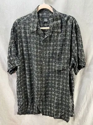 J. Ferrar Button Up Shirt Adult Extra Large Gray Plaid Short Sleeve Casual Mens. • $9.80