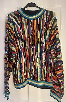 Rad Vintage 1990's COOGI Australia 3D Pattern Knit Sweater Biggie Sz M • $150