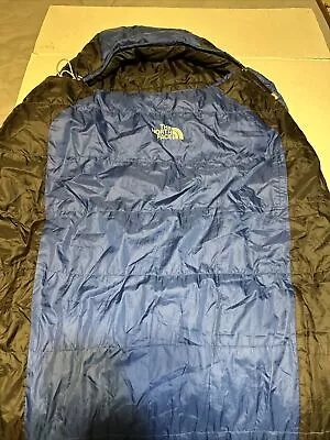 The North Face Mummy Sleeping Bag Elkhorn OF -18C Blue Black Read - Zipper Issue • $49.99