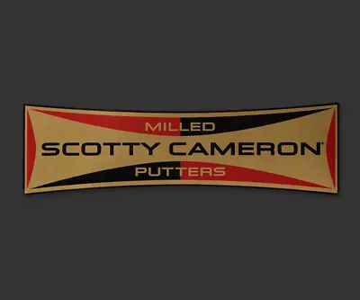 Scotty Cameron-sticker-scotty Cameron Milled Putters-retro Rectangle-gold/red • $19.99