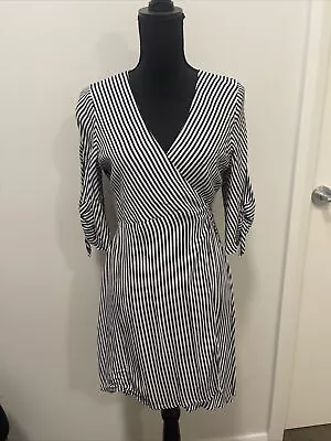 Striped Wrap Dress - Size M • $35