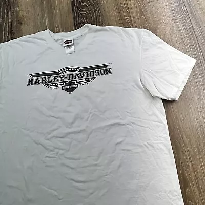 Vintage Harley Davidson Shirt Mens XXL White Motorcycle Racing Marion Illinois • $18.71