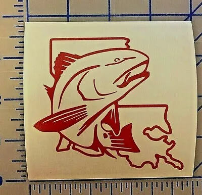 Redfish Louisiana Sticker - LA Red Drum Salt Water Fishing Gulf Coast +COLORS • $3.72