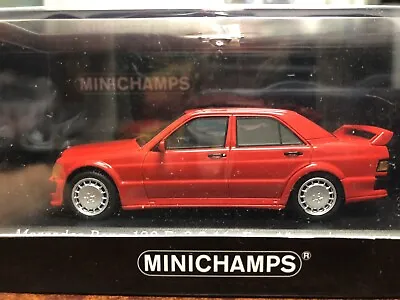 1/43 Minichamps 1990 Mercedes Benz 190E 2.5-16 EVO 1 W201 Red • $69.99